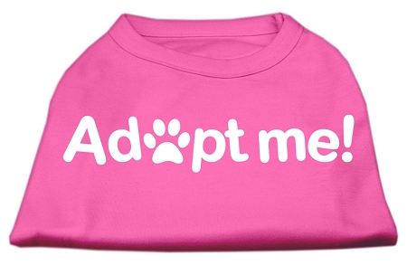 Adopt Me Screen Print Shirt Bright Pink XS